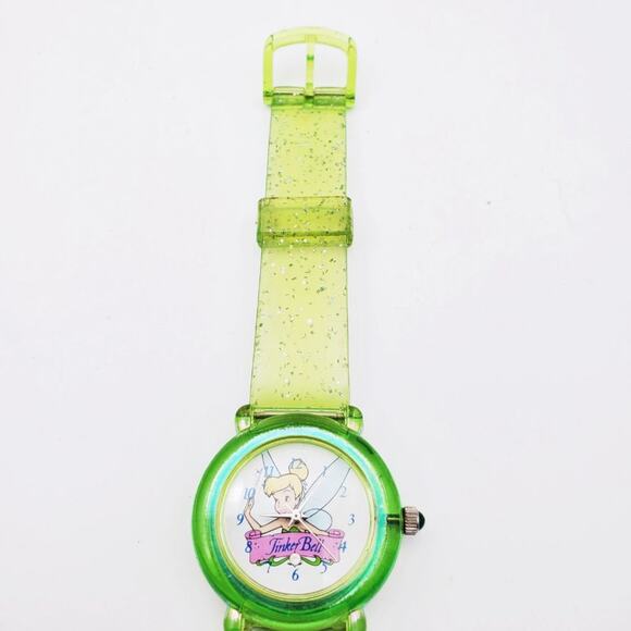 Disney Tinker Bell Green Sparkle Watch Time Works - Picture 2 of 9